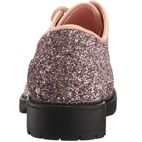 Rockabilly Glitter Lace Up Pink Boyfriend Oxfords